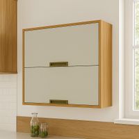 Gabinete Aéreo Impera 2 Gavetas Blanco y Café 80X32X78 Cm -  Z