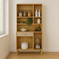 Mueble Organizador de Cocina con Alacena Beige