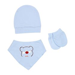 Set de Gorro y Guantes Celeste