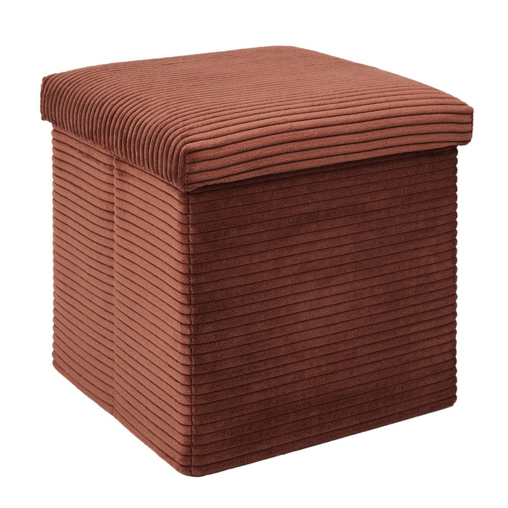 Banco Cuadrado Plegable Tapizado 38 cm Color Terracota Banco Cuadrado Plegable Tapizado Te…