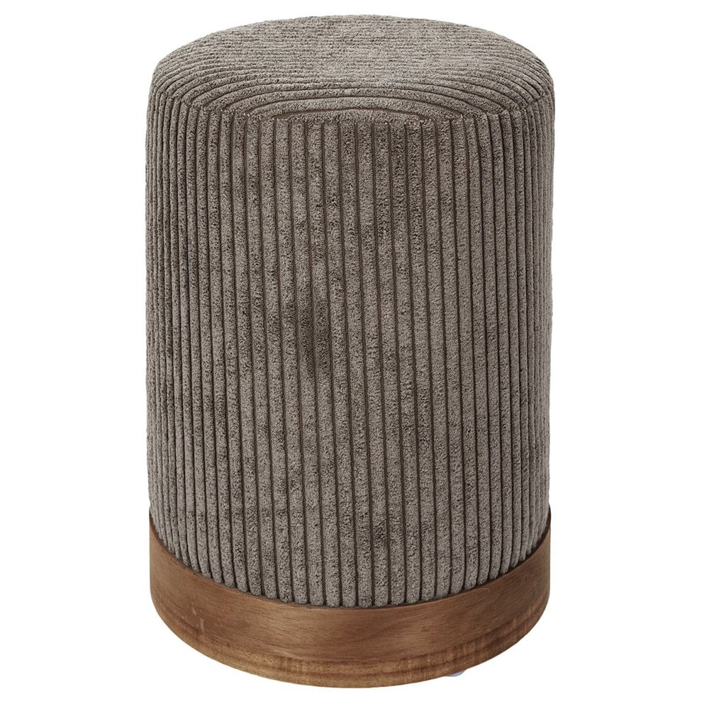 Banco Scott Tapizado con Base de Madera 30 x 30 x 40 cm Color Gris Banco Tapizado Tipo Pan…