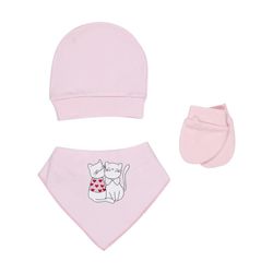 Set de Gorro y Guantes Rosado