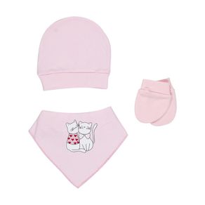 Set de Gorro y Guantes Rosado
