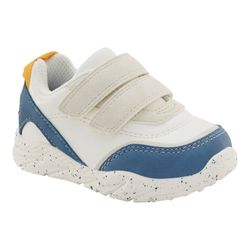 Zapato EveryStep Velcro Blanco y Azul