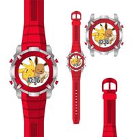 Reloj Pokémon LCD Parpadeante Correa Roja