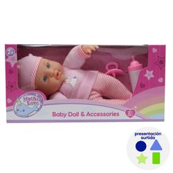 Bebé con Biberón y Chupete 31 cm Mother Love