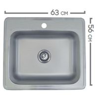 Kit de Lavatrastos 1 Fosa 63X56X18 Cm