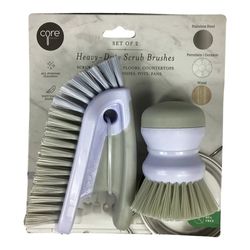 Set de Cepillos Reforzados para Limpieza Beige 2 Pzas