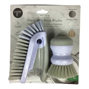 Set de Cepillos Reforzados para Limpieza Beige 2 Pzas
