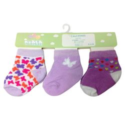 Set de 3 Pares de Calcetas 0-6 Meses
