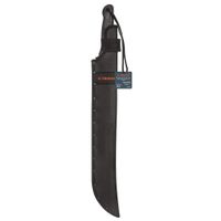 Machete Doble Filo con Cacha Bimaterial y Funda 18 Plg