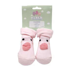 Calceta Infantil con Patito Rosa 6-12 Meses