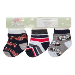 Set de 3 Pares de Calcetas 0-6 Meses