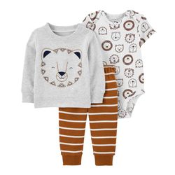Conjunto de Cárdigan y Pantalón a Rayas