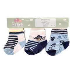 Set de 3 Pares de Calcetas 0-6 Meses