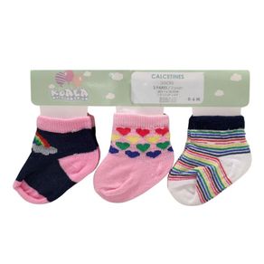 Set de 3 Pares de Calcetas 0-6 Meses