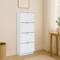 Zapatera Blanca con 4 Puertas