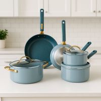 Batería de Cocina Azul Antiadherente 12 Pzs