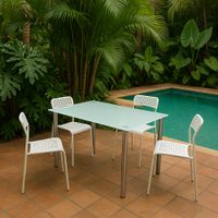 Set de Comedor Mariana Blanco 4 Personas