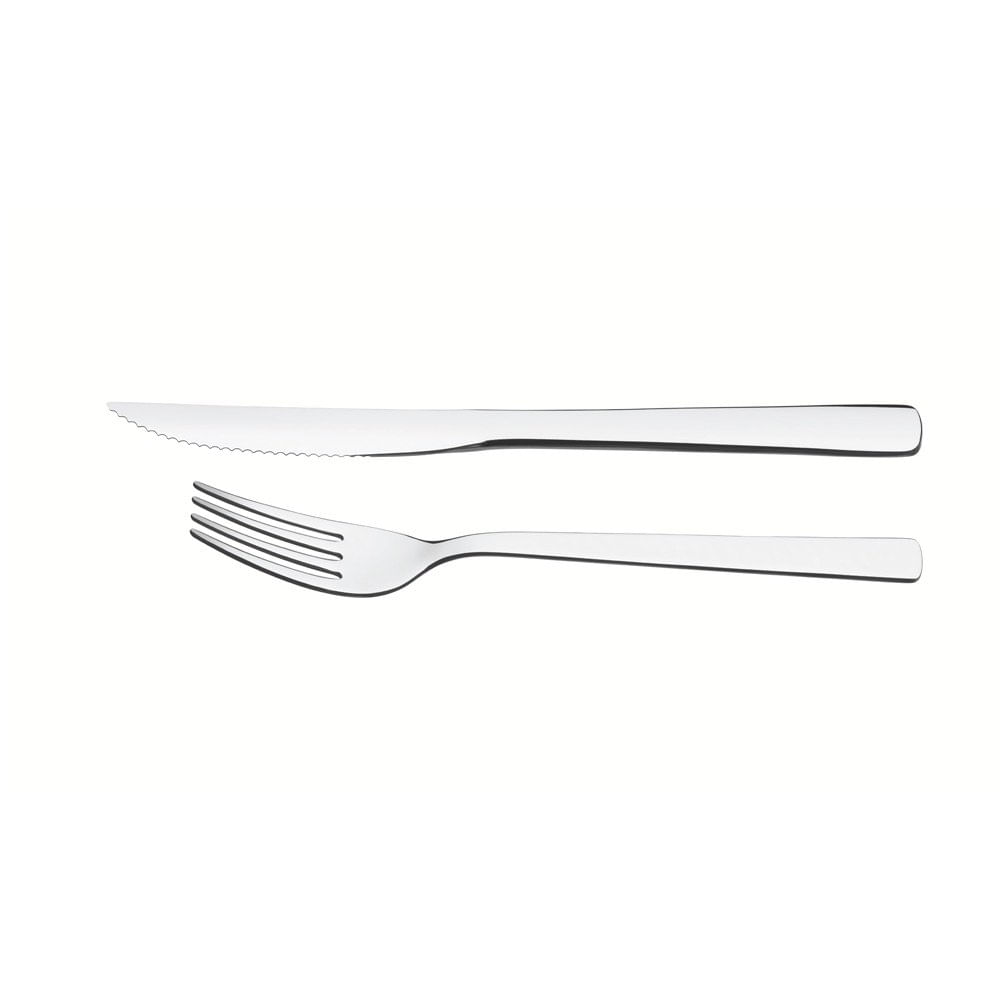 Set de 8 Cubiertos Milán de Acero Inoxidable para Asado