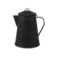 Cafetera Esmaltada Negra con Asa