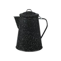 Cafetera Esmaltada Negra con Asa