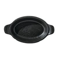 Plato Hondo Ovalado Negro