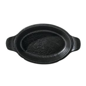 Plato Hondo Ovalado Negro