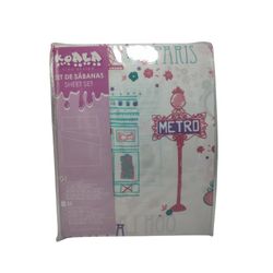 Set de 3 Sábanas Infantil Estampado París