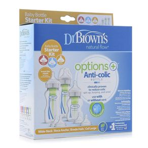 Set Biberones Anticólicos Options+  Recién Nacido - Dr. Browns