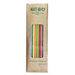 Pajilla Biodegradable Multicolor 50U - Nat-bio