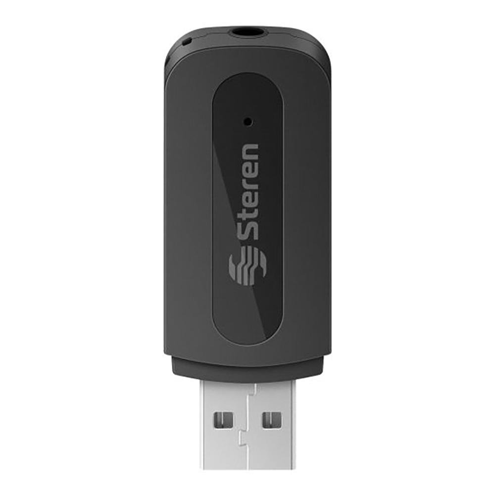 Receptor de Audio POD-144 con Bluetooth, Conexión USB y Cable Auxiliar de 3.5 mm en Color Negro Receptor de Audio Bluetooth USB