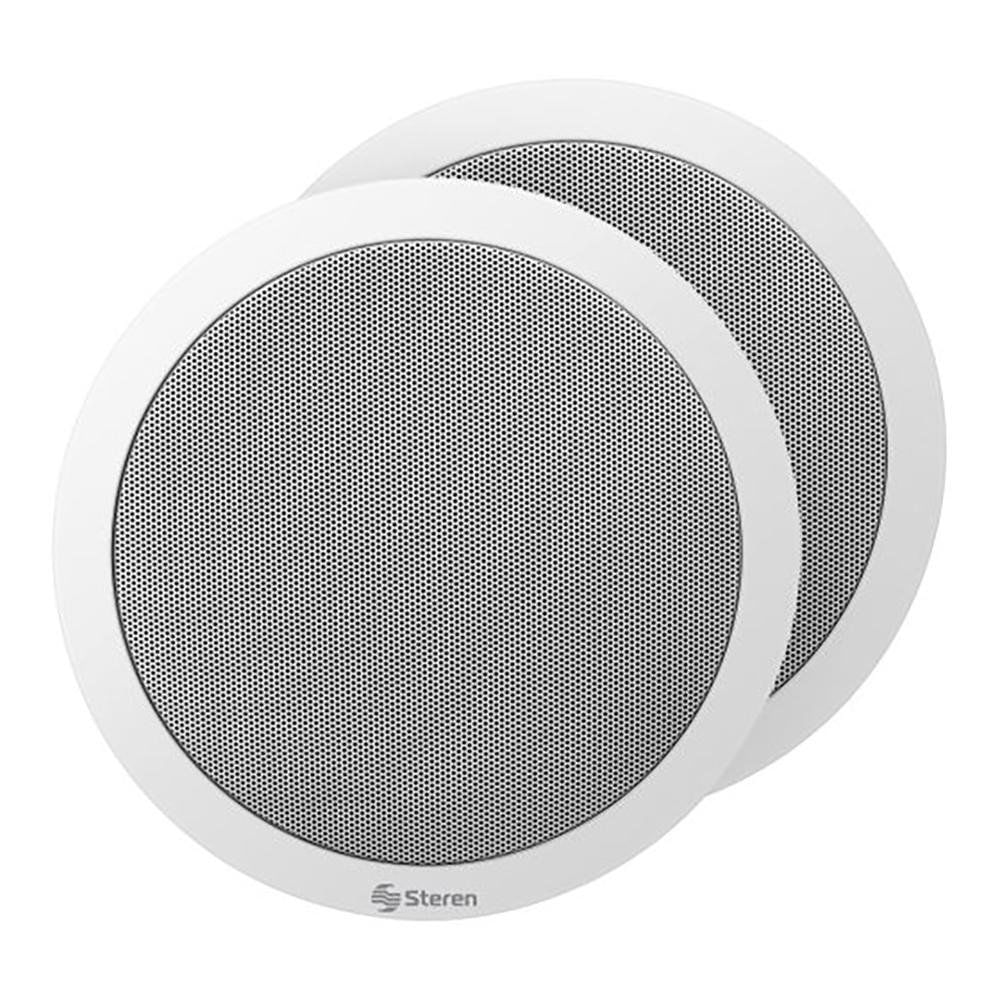 Kit de 2 Bocinas Pasivas para Plafón de 2 Vías y 300 W PMPO en Color Blanco Juego de 2 Boc…
