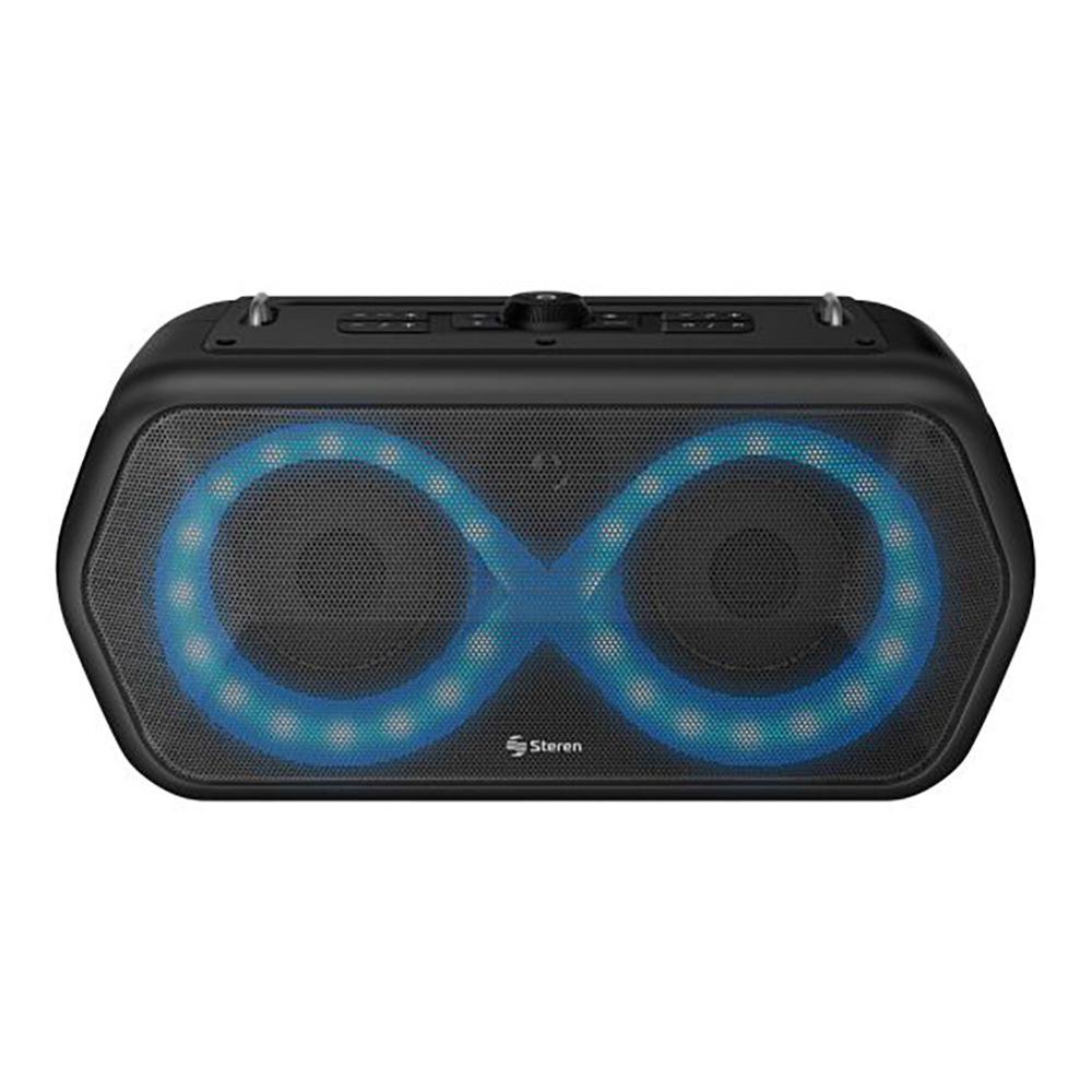 Bocina Bluetooth Boom Box XBass TWS de 400 W PMPO con Luces LED en Color Negro Bocina Blue…
