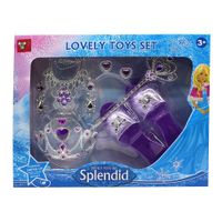 Set de Joyería y Zapatos de Princesa Color Morado
