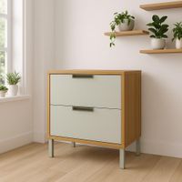 Gabinete Base Impera Café y Blanco 80X52X86 Cm -  Z