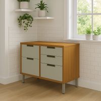 Gabinete Base Impera Café y Blanco 120X52X86 Cm -  Z