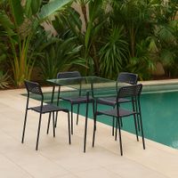Set de Comedor de Vidrio Mariana para 4 Personas - Zmobili