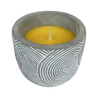Veladora de Citronela Diseño  Espiral Gris