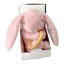 Peluche-de-Conejo-Rosa-con-Aro-de-Madera