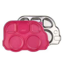 Plato Con Divisiones Dindin Acero Inoxidable - Innobaby Varios Colores