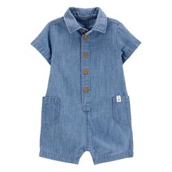 Romper de Tela Chambray Azul - Varias Tallas