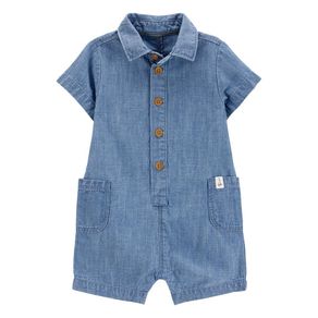 Romper de Tela Chambray Azul - Varias Tallas