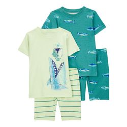 Pijama para Bebé de 4 Pzas con Estampado de Tiburón Varias Tallas