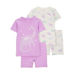 Pijama para Bebé de 4 Piezas Con Estampado de Dinosaurio Varias Tallas