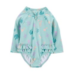 Mameluco para Bebé con Volantes Estampado Coral Varias Tallas
