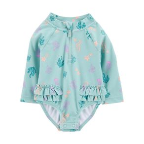 Mameluco para Bebé con Volantes Estampado Coral Varias Tallas
