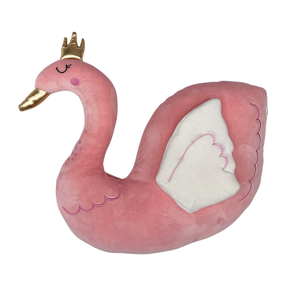 Cojín Diseño Cisne Color Rosado Cojín Decorativo Forma Cisne Rosa