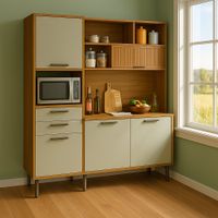 Gabinete Impera Blanco y Café 183x47x212 Cm - Z