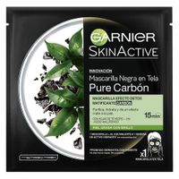 Mascarilla En Tela Para Rostro Detox Black - Garnier